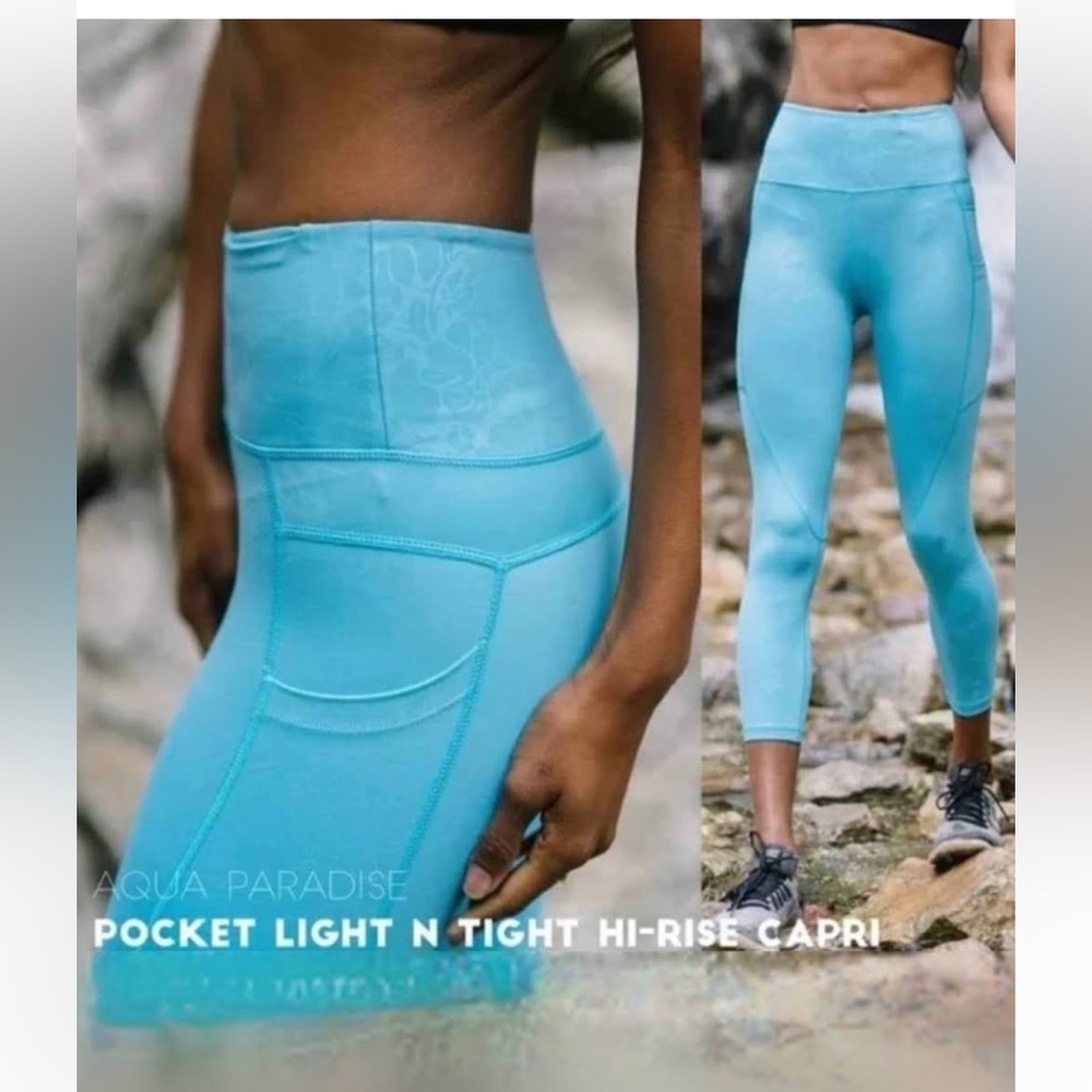 ZYIA Aqua Paradise Pocket Light N Tight High Rise Capri